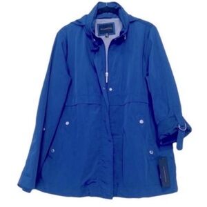NEW Weatherproof Anorak Utility Jacket Hooded Rain Resistant Admiral Blue Size L